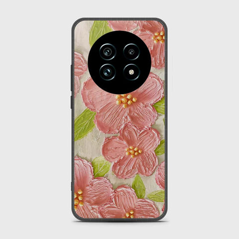 Realme 13 Cover - Floral Series - Design 9 - Pink & Green - HQ Premium Shine Durable Shatterproof Case