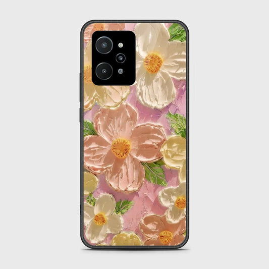 Realme C31 Cover - Floral Series - Design 11 - White & Green - HQ Premium Shine Durable Shatterproof Case