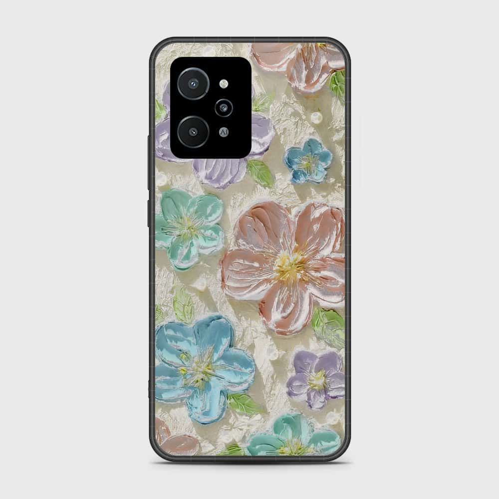 Realme C31 Cover - Floral Series - Design 14 - Blue & Purple - HQ Premium Shine Durable Shatterproof Case