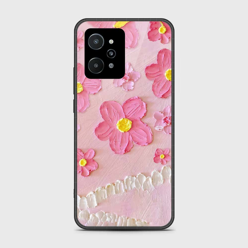 Realme C31 Cover - Floral Series - Design 2 - Pink - HQ Premium Shine Durable Shatterproof Case