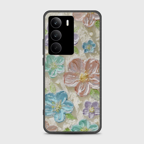 Realme C75 Cover - Floral Series - Design 14 - Blue & Purple - HQ Premium Shine Durable Shatterproof Case