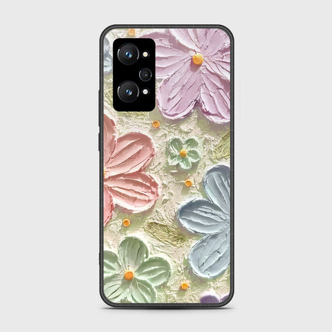 Realme GT Neo 2 Cover - Floral Series - Design 15 - Blue & Green - HQ Premium Shine Durable Shatterproof Case