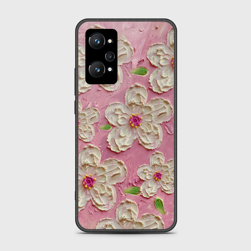 Realme GT Neo 2 Cover - Floral Series - Design 5 - Pink & White - HQ Premium Shine Durable Shatterproof Case