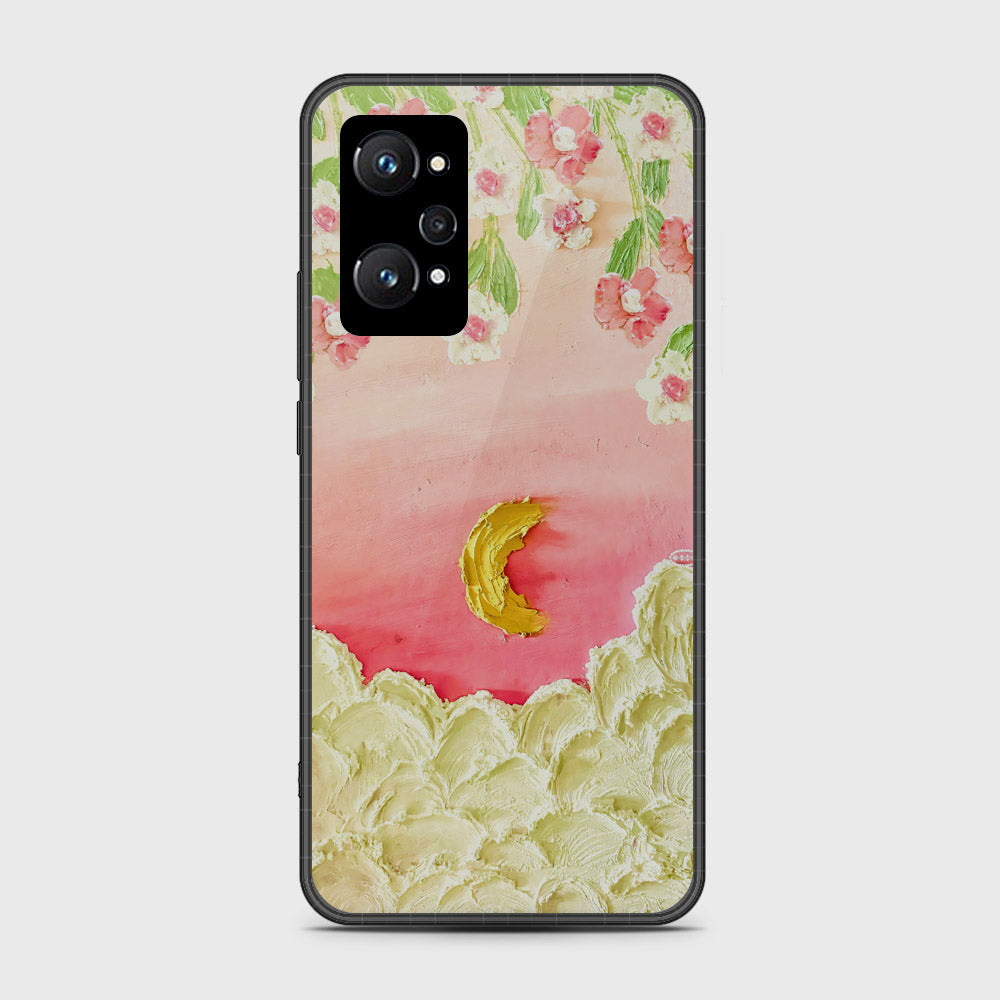 Realme GT Neo 2 Cover - Floral Series - Design 7 - Pink & Yellow - HQ Premium Shine Durable Shatterproof Case