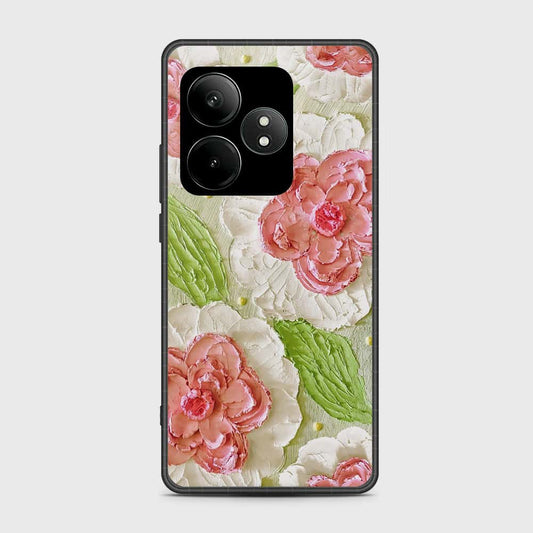 Realme GT Neo 6 SE Cover - Floral Series - Design 13 - Offwhite & Green - HQ Premium Shine Durable Shatterproof Case