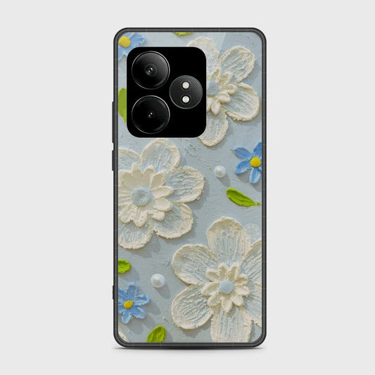 Realme GT Neo 6 Cover - Floral Series - Design 3 - Sky Blue - HQ Premium Shine Durable Shatterproof Case