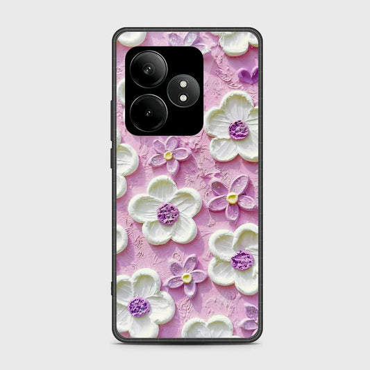 Realme GT Neo 6 SE Cover - Floral Series - Design 4 - Purple & White - HQ Premium Shine Durable Shatterproof Case