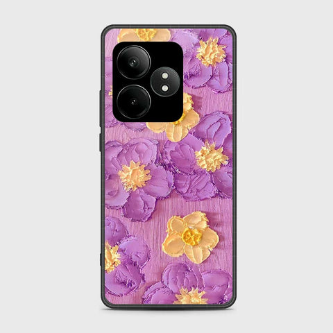 Realme GT Neo 6 SE Cover - Floral Series - Design 8 - Purple & Yellow - HQ Premium Shine Durable Shatterproof Case