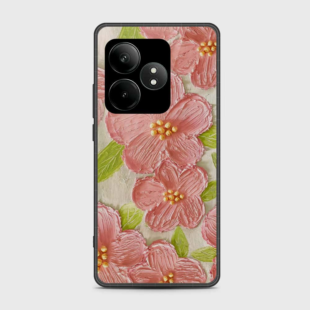 Realme GT Neo 6 SE Cover - Floral Series - Design 9 - Pink & Green - HQ Premium Shine Durable Shatterproof Case