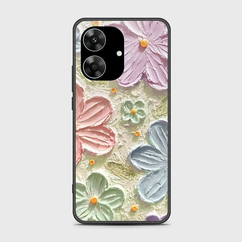 Realme Note 60 Cover - Floral Series - Design 15 - Blue & Green - HQ Premium Shine Durable Shatterproof Case