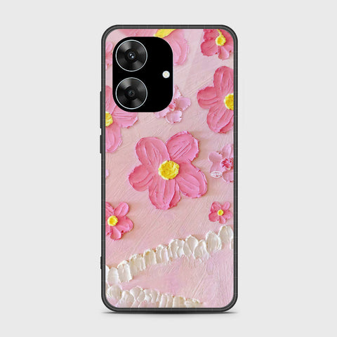 Realme Note 60 Cover - Floral Series - Design 2 - Pink - HQ Premium Shine Durable Shatterproof Case