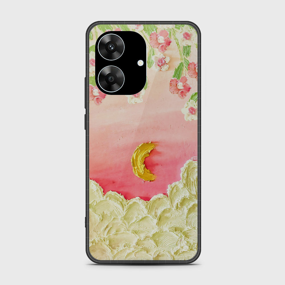 Realme Narzo N61 Cover - Floral Series - Design 7 - Pink & Yellow - HQ Premium Shine Durable Shatterproof Case