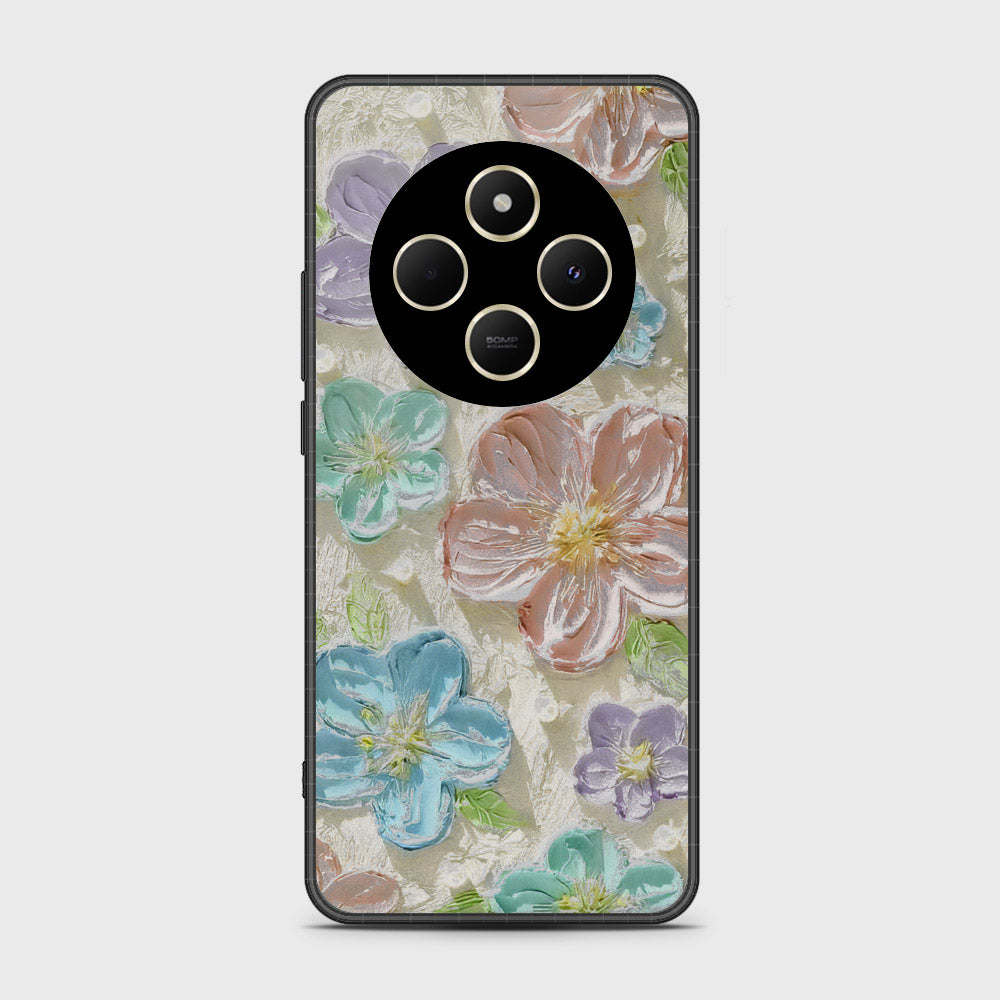 Xiaomi Poco C75 Cover - Floral Series - Design 14 - Blue & Purple - HQ Premium Shine Durable Shatterproof Case