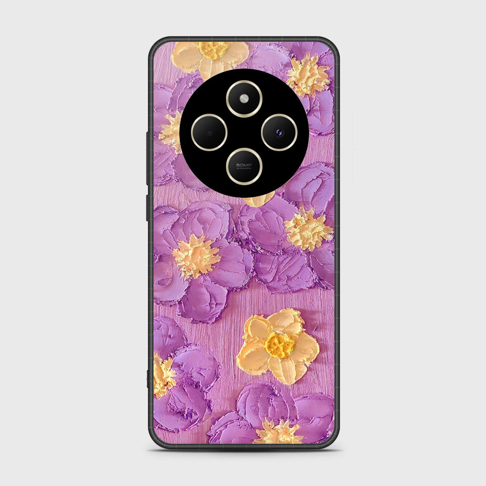 Xiaomi Redmi 14C Cover - Floral Series - Design 8 - Purple & Yellow - HQ Premium Shine Durable Shatterproof Case