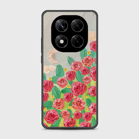 Xiaomi Redmi Note 14 Pro 5G Cover - Floral Series - Design 10 - Red & Green - HQ Premium Shine Durable Shatterproof Case