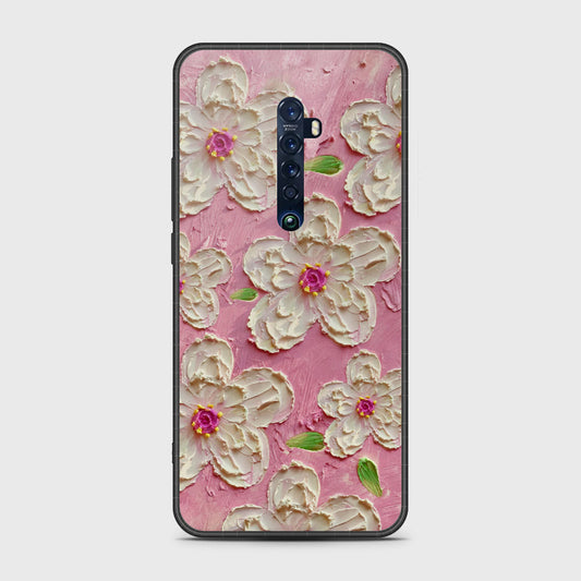 Oppo Reno 2 Cover - Floral Series - Design 5 - Pink & White - HQ Premium Shine Durable Shatterproof Case