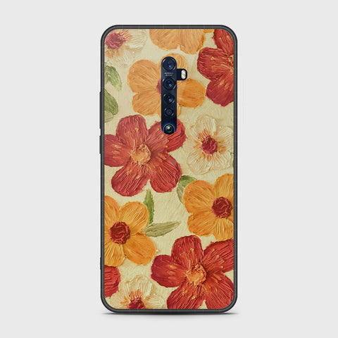 Oppo Reno 2 Cover - Floral Series - Design 6 - Red & Orange - HQ Premium Shine Durable Shatterproof Case