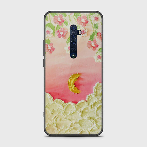 Oppo Reno 2 Cover - Floral Series - Design 7 - Pink & Yellow - HQ Premium Shine Durable Shatterproof Case