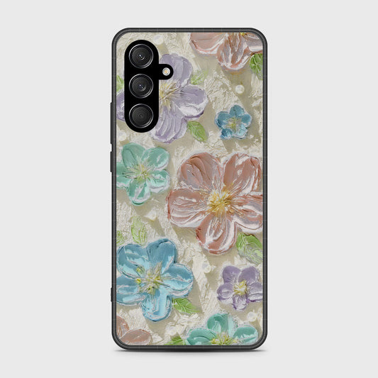 Samsung Galaxy M35 Cover - Floral Series - Design 14 - Blue & Purple - HQ Premium Shine Durable Shatterproof Case