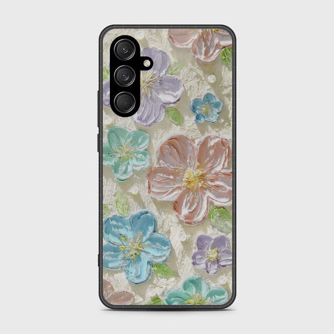 Samsung Galaxy M35 Cover - Floral Series - Design 14 - Blue & Purple - HQ Premium Shine Durable Shatterproof Case