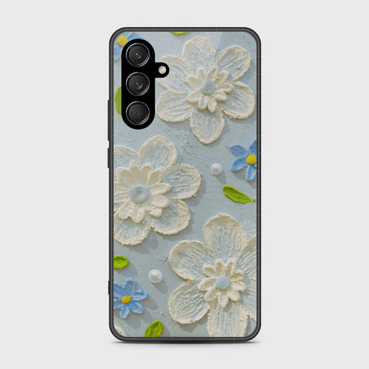 Samsung Galaxy F55 Cover - Floral Series - Design 3 - Sky Blue - HQ Premium Shine Durable Shatterproof Case