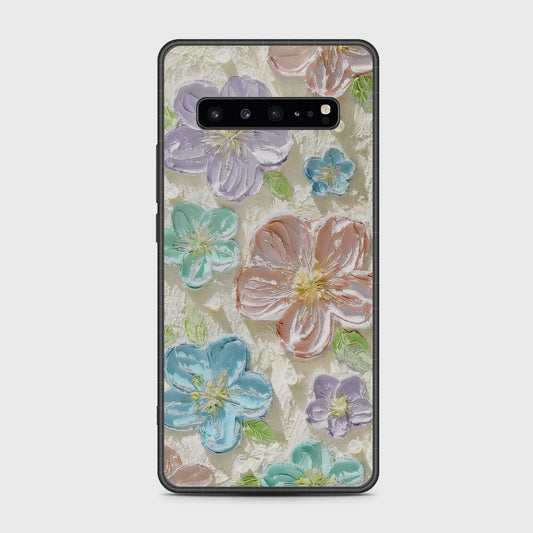 Samsung Galaxy S10 5G Cover - Floral Series - Design 14 - Blue & Purple - HQ Premium Shine Durable Shatterproof Case