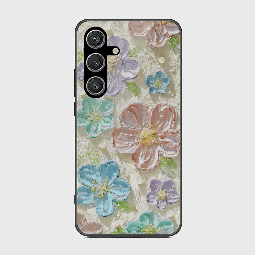 Samsung Galaxy S25 Cover - Floral Series - Design 14 - Blue & Purple - HQ Premium Shine Durable Shatterproof Case