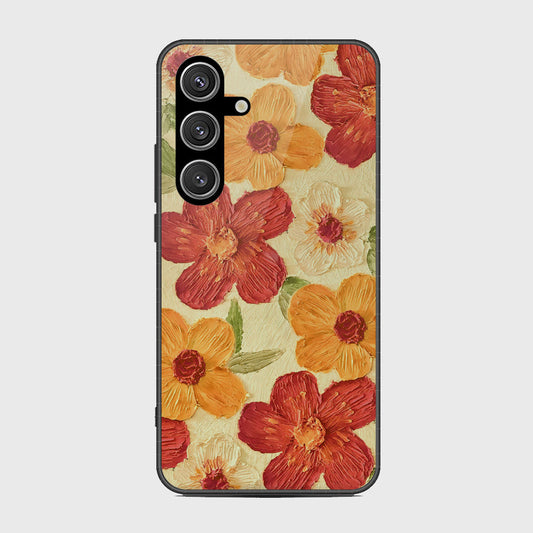 Samsung Galaxy S25 Cover - Floral Series - Design 6 - Red & Orange - HQ Premium Shine Durable Shatterproof Case