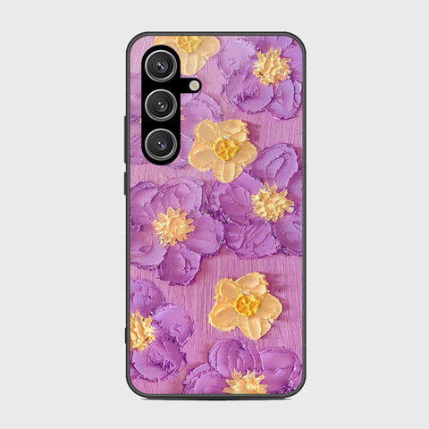 Samsung Galaxy S25 Cover - Floral Series - Design 8 - Purple & Yellow - HQ Premium Shine Durable Shatterproof Case