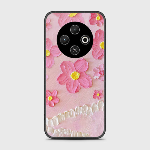 Tecno Spark 30C 4G Cover - Floral Series - Design 2 - Pink - HQ Premium Shine Durable Shatterproof Case