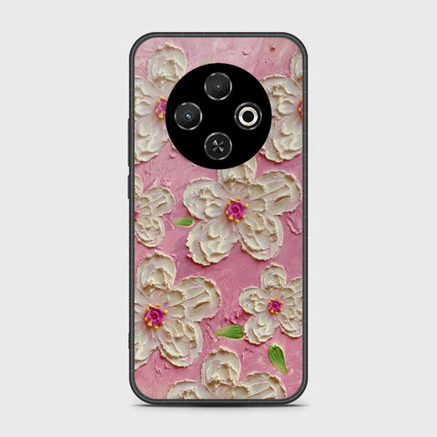 Tecno Spark 30C 4G Cover - Floral Series - Design 5 - Pink & White - HQ Premium Shine Durable Shatterproof Case