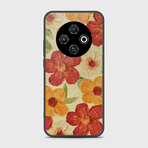 Tecno Spark 30C 4G Cover - Floral Series - Design 6 - Red & Orange - HQ Premium Shine Durable Shatterproof Case