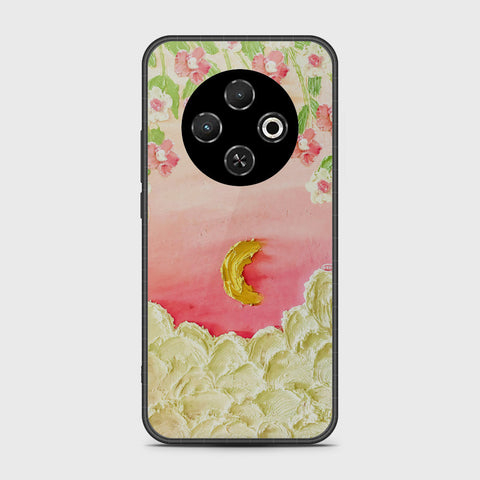 Tecno Spark 30C 4G Cover - Floral Series - Design 7 - Pink & Yellow - HQ Premium Shine Durable Shatterproof Case