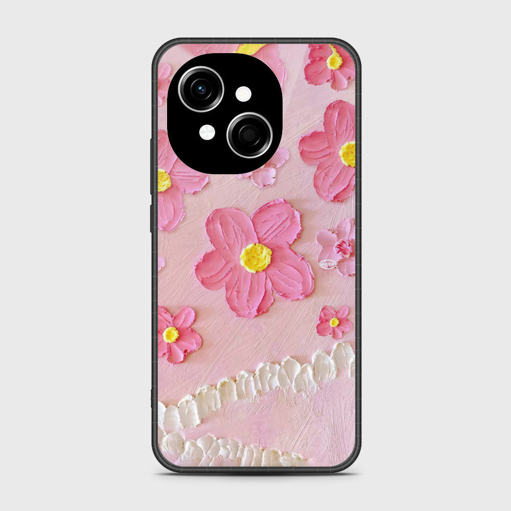 Tecno Spark Go 1 Cover - Floral Series - Design 2 - Pink - HQ Premium Shine Durable Shatterproof Case