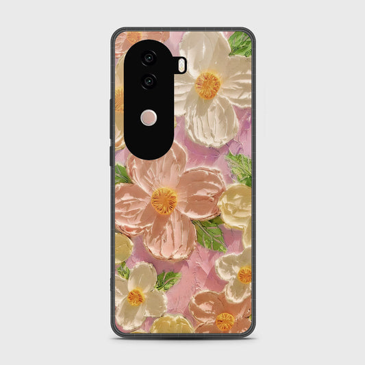 Vivo V40e Cover - Floral Series - Design 11 - White & Green - HQ Premium Shine Durable Shatterproof Case