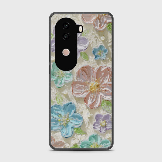 Vivo V40e Cover - Floral Series - Design 14 - Blue & Purple - HQ Premium Shine Durable Shatterproof Case