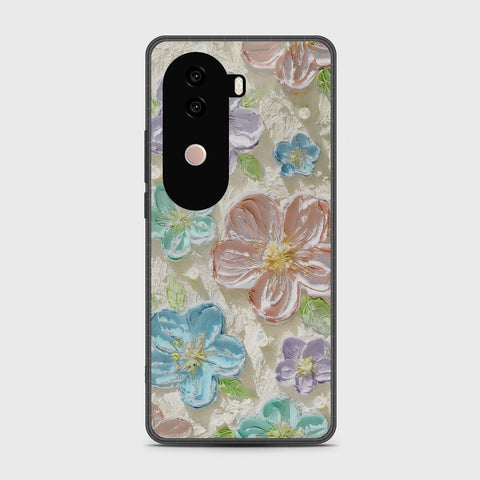 Vivo V40e Cover - Floral Series - Design 14 - Blue & Purple - HQ Premium Shine Durable Shatterproof Case