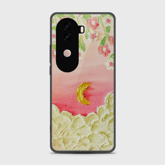 Vivo V40e Cover - Floral Series - Design 7 - Pink & Yellow - HQ Premium Shine Durable Shatterproof Case