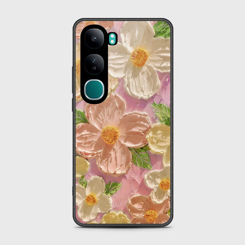 Vivo Y200 (2025) Cover - Floral Series - Design 11 - White & Green - HQ Premium Shine Durable Shatterproof Case