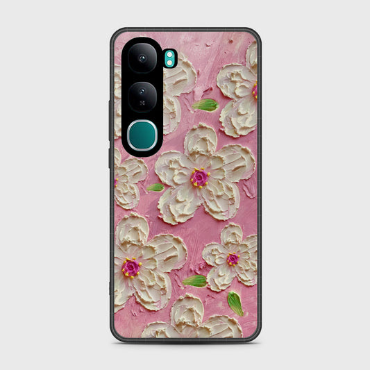 Vivo Y200 (2025) Cover - Floral Series - Design 5 - Pink & White - HQ Premium Shine Durable Shatterproof Case