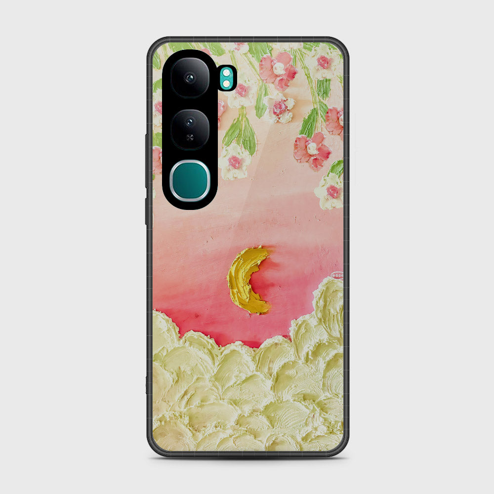 Vivo Y200 (2025) Cover - Floral Series - Design 7 - Pink & Yellow - HQ Premium Shine Durable Shatterproof Case