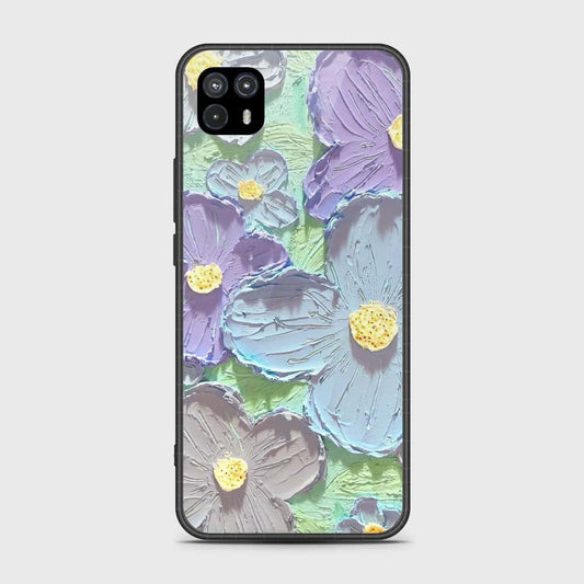 Motorola Moto G50 5G Cover - Floral Series - Design 1 - Purple & Aqua - HQ Premium Shine Durable Shatterproof Case