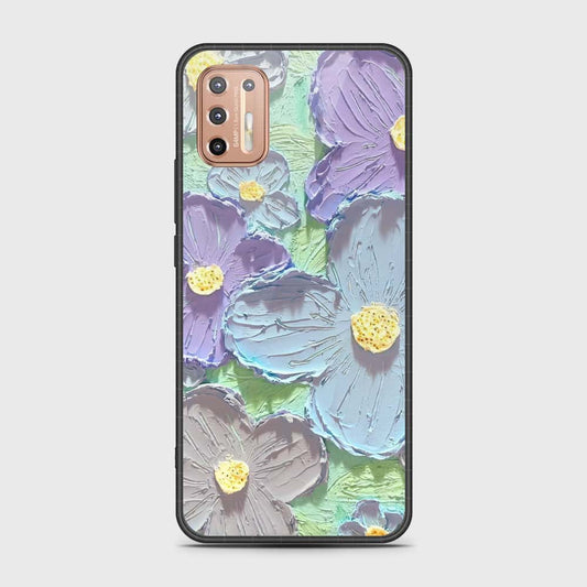 Motorola Moto E13 Cover - Floral Series - Design 1 - Purple & Aqua - HQ Premium Shine Durable Shatterproof Case