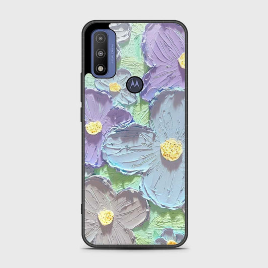 Motorola G Pure 2021 Cover - Floral Series - Design 1 - Purple & Aqua - HQ Premium Shine Durable Shatterproof Case