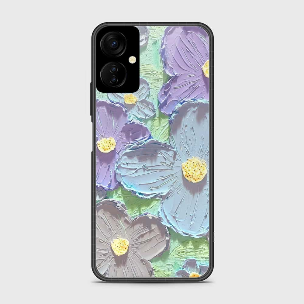 Tecno Camon 19 Neo Cover - Floral Series - Design 1 - Purple & Aqua - HQ Premium Shine Durable Shatterproof Case