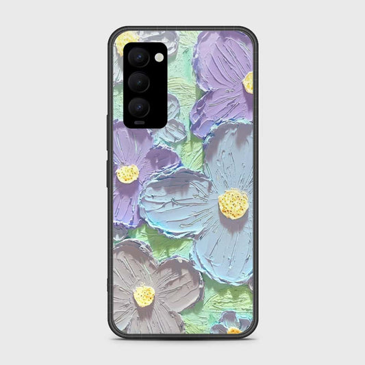 Tecno Camon 18 Cover - Floral Series - Design 1 - Purple & Aqua - HQ Premium Shine Durable Shatterproof Case