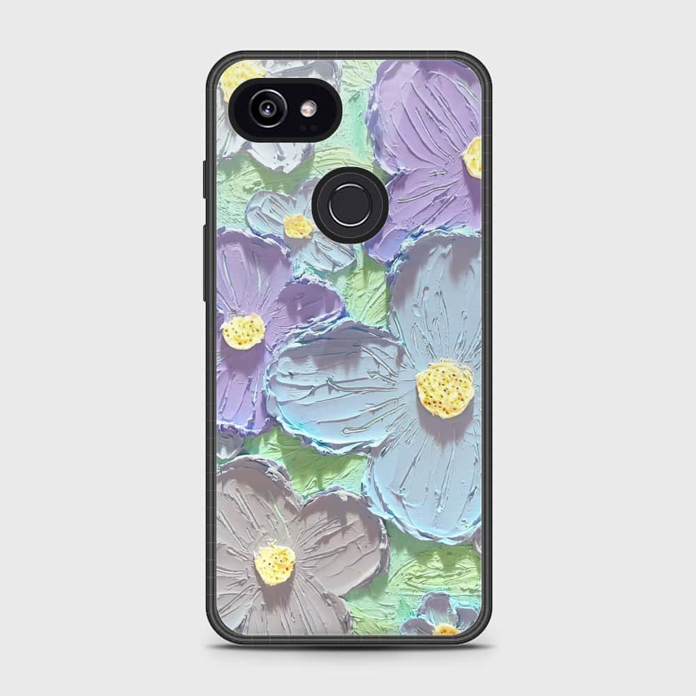 Google Pixel 3 XL Cover - Floral Series - Design 1 - Purple & Aqua - HQ Premium Shine Durable Shatterproof Case