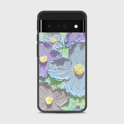 Google Pixel 6 Pro Cover - Floral Series - Design 1 - Purple & Aqua - HQ Premium Shine Durable Shatterproof Case