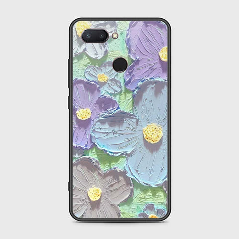 Xiaomi Mi 8 Lite Cover - Floral Series - Design 1 - Purple & Aqua - HQ Premium Shine Durable Shatterproof Case