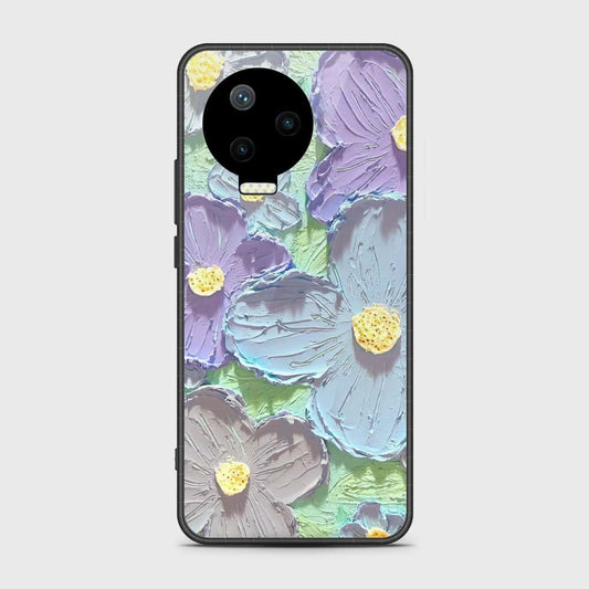 Infinix Note 12 Pro Cover - Floral Series - Design 1 - Purple & Aqua - HQ Premium Shine Durable Shatterproof Case